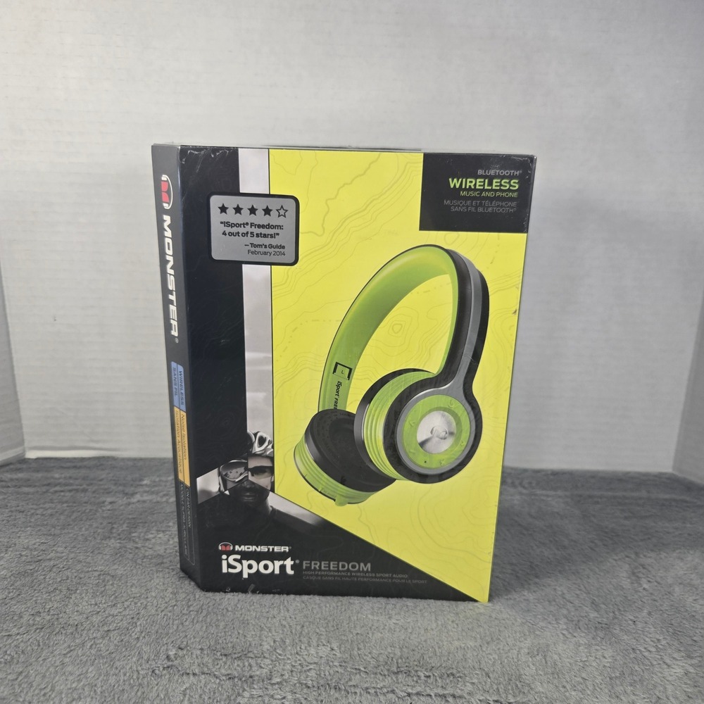 Monster iSport Freedom Wireless Bluetooth Headphones Green MH ISRT FRE ON GR BT